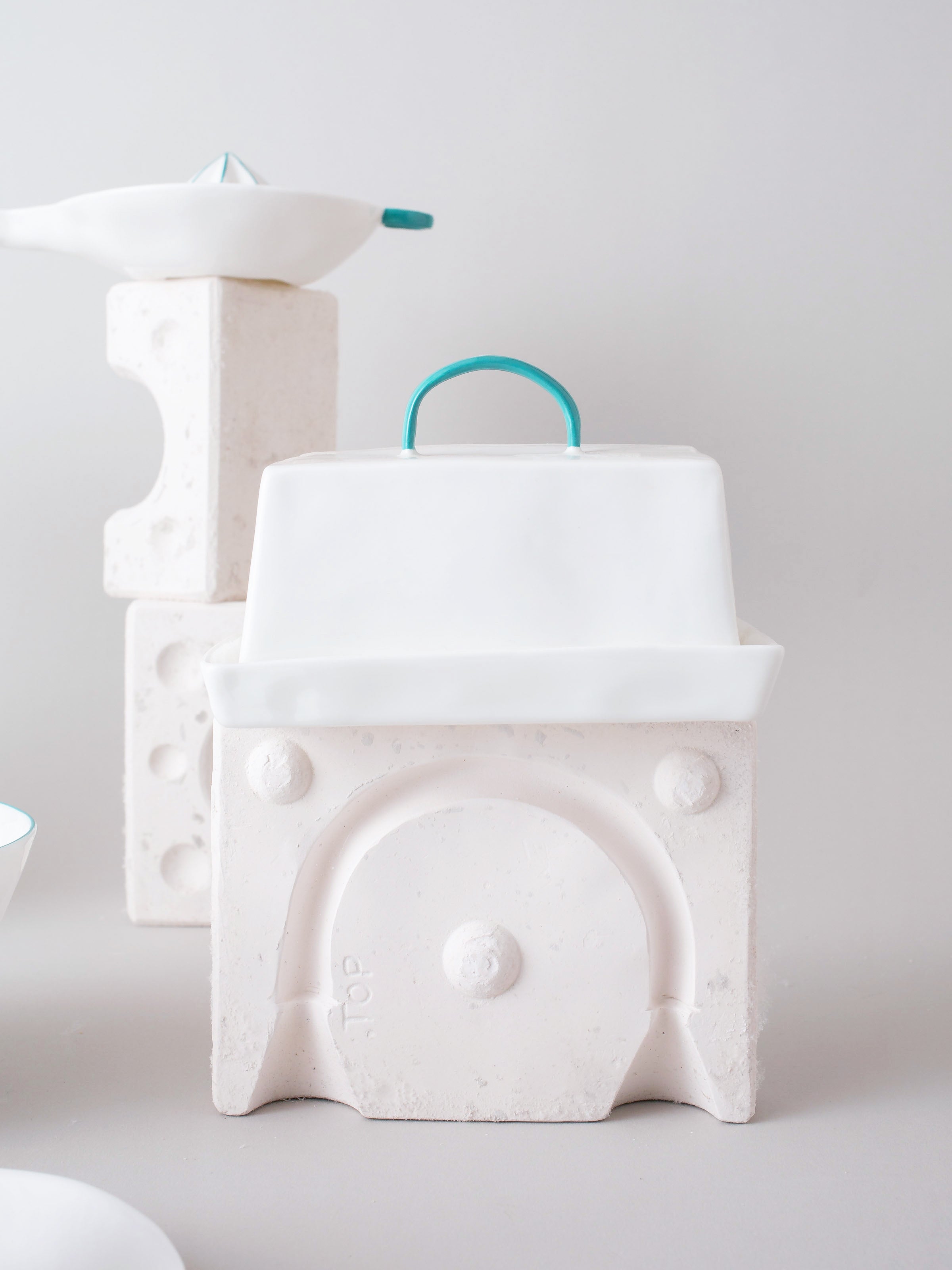 Teal Butter Dish
