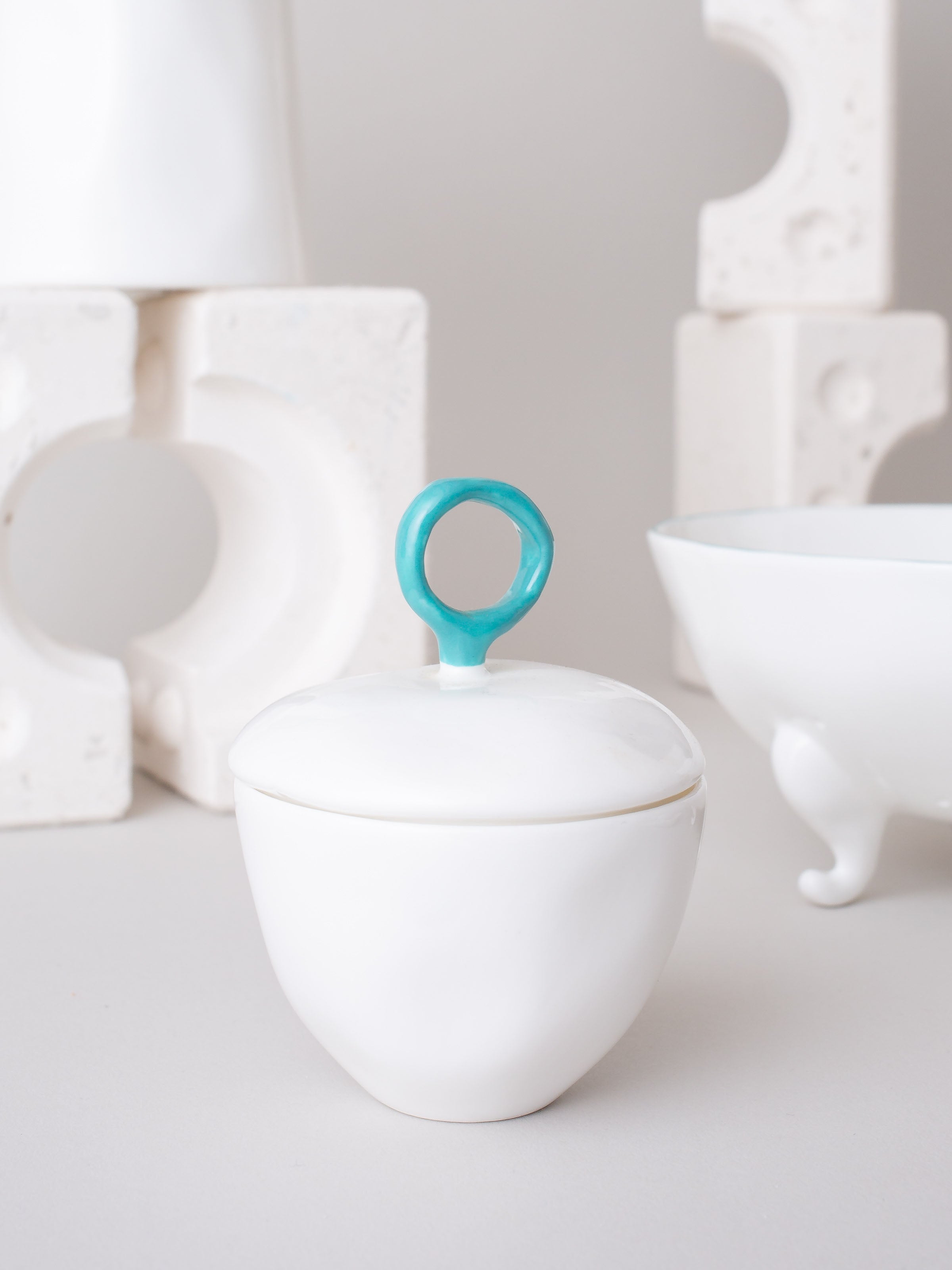 Teal Sugar Bowl